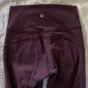LULULEMON IN MOVEMENT leggings tight black cherry